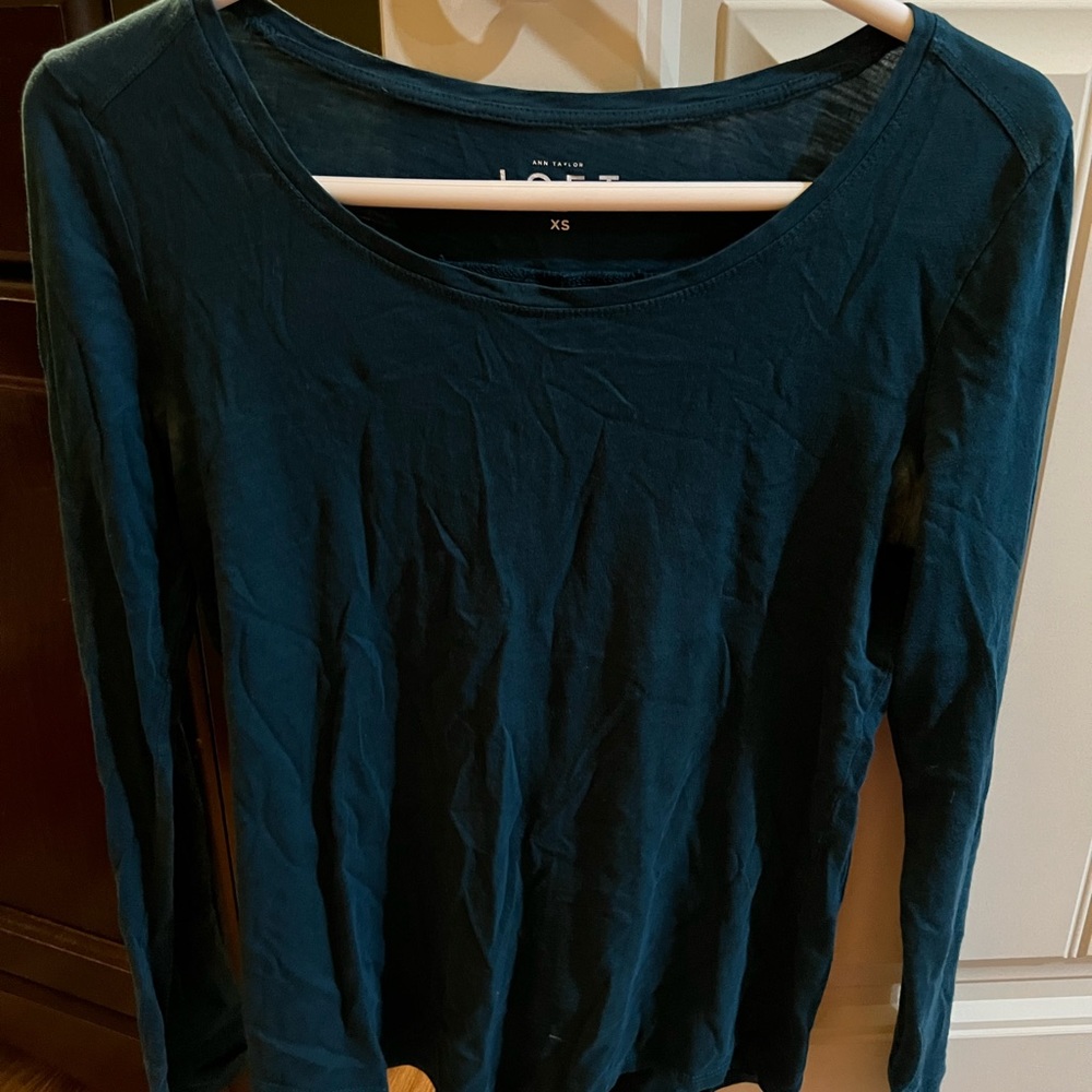Loft, Blue, Long Sleeve